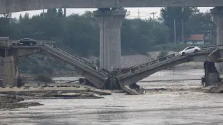 Colapso del puente que conecta las ciudades de Harbin y Mudanjiang