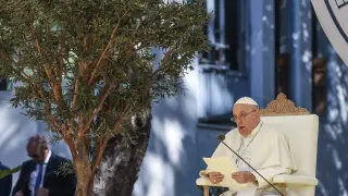 El papa Francisco, este jueves en Lisboa