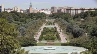 Vistas al Parque Grande y al barrio de Romareda desde el Batallador