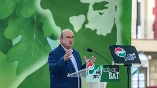 El presidente del PNV, Andoni Ortuzar, en un acto de su partido en Bilbao.