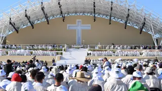 Misa celebrada por el papa Francisco, de el último día de la Jornada Mundial de la Juventud (JMJ) de Lisboa (Portugal)