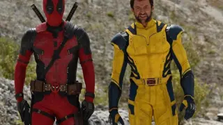 Ryan Reynolds y Hugh Jackman en el rodaje de Deadpool 3.