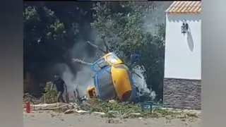 Herido leve el piloto de un helicóptero de la DGT accidentado en La Mojonera (Almería)