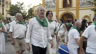 Jorge Azcón en las fiestas de San Lorenzo en Huesca