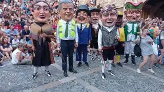 La comparsa de cabezudos del Arrabal, en las fiestas de Sant Magí de Tarragona.