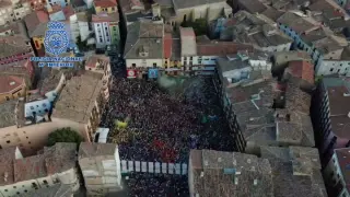 Vídeo: dron de la Policía Nacional en el momento del chupinazo en las fiestas de San Roque (Calatayud)