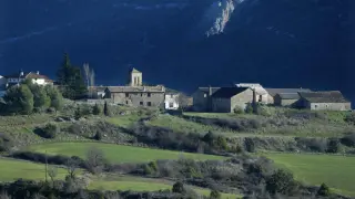 Vista de Triste, pueblo de Huesca