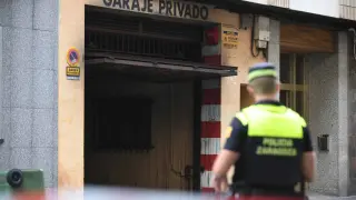 Incendio en un garaje de la calle de Doctor Horno en Zaragoza