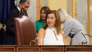 Francina Armengol, en el sillón presidencial del Congreso de los Diputados.