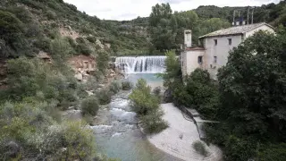 Salto de Bierge, azud del río Alcanadre