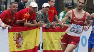 El español Álvaro Martín, campeón del mundo de 20 kilómetros marcha.