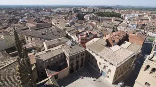 Vista general de Huesca desde la Torre Campanario de la Catedral