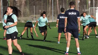 El primer equipo femenino de la SD Huesca se encuentra en plena pretemporada.