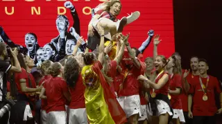 FIFA Women's World Cup Australia and New Zealand 2023 - Spain arrive in Madrid after winning the Final