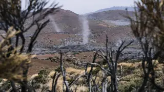 GRAFCAN6088. IZAÑA (TENERIFE), 24/08/2023.- El Parque Nacional del Teide este jueves tras el paso del incendio forestal que afecta a la isla de Tenerife. EFE/Alberto Valdés