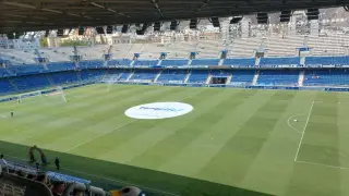 Imagen del Helidoro Rodríguez, estadio del Tenerife, una hora y cuarto antes del partido de este sábado ante el Real Zaragoza.