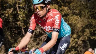 El danés Andreas Kron durante la etapa de este domingo de la Vuelta a España.