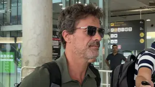 El actor Rodolfo Sancho, a su llegada a Bangkok (Tailandia).