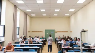 Inicio de las clases en la facultad de Economía en la Universidad de Zaragoza