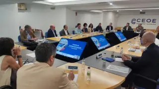 Reunión de la comisión de Internacionalización de CEOE Aragón hoy.