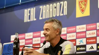 Rueda de prensa de Fran Escribá en la Ciudad Deportiva del Real Zaragoza