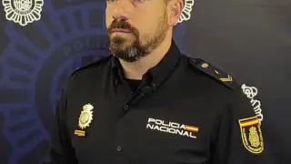 Cristian Aventín, policía nacional de la Jefatura Superior de Policía de Aragón.