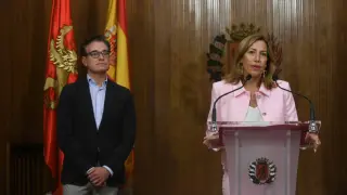 Víctor Serrano, y la alcaldesa, Natalia Chueca