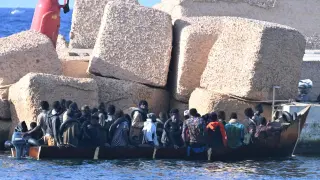 Inmigrantes llegados a Lampedusa en las últimas horas
