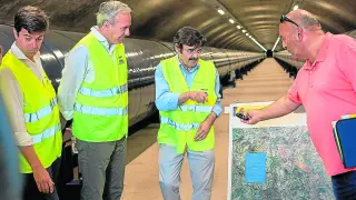 Meses antes de anunciar que daba el salto al ruedo autonómico, Jorge Azcón visitó en 2022 las obras del pantano de Mularroya, donde defendió las grandes obras hidráulicas pendientes en Aragón.