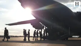 El destacamento de la UME vuelve a la base aérea de Zaragoza