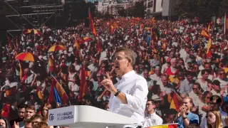 Acto del PP en Madrid contra la amnistía a independentistas.