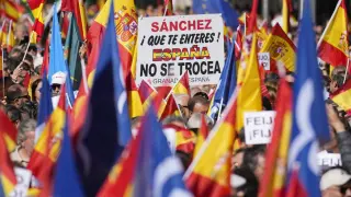 Manifestación en Madrid en contra de una posible aministía a independentistas catalanes.