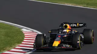 Max Verstappen, durante la carrera en Japón.