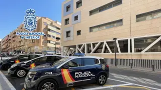 Imagen de coches de la Policía Nacional en la Comisaría Provincial de Alicante..POLICÍA NACIONAL..25/09/2023[[[EP]]]