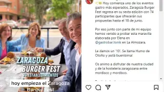 Chueca difundió en las redes sociales el festival Burger Fest.