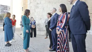 Momento del encuentro de Irene Montero y Marta Fernández