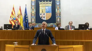 Pleno en las Cortes de Aragón.