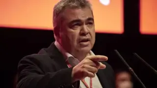 El secretario de Organización del PSOE y candidato por Navarra al Congreso, Santos Cerdán.