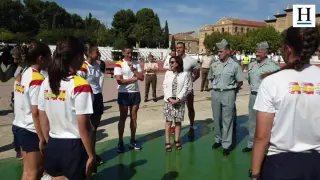 Margarita Robles visita la Academia General Militar como previa a la jura de bandera