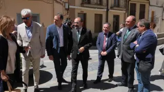 El expresidente Javier Lambán acudió en mayo a Andorra a la presentación de los 11 proyectos para reindustrializar el municipio, entre ellos el de la planta de refinado para baterías.