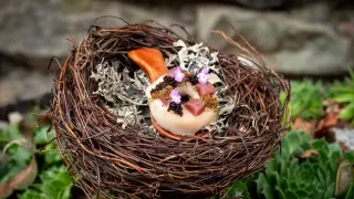 El bombón de paloma del restaurante Ansils, de Anciles.