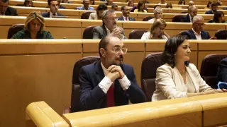Imágenes de la toma de posesión de Javier Lambán como senador