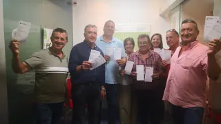 Recuento de votos en las elecciones al Comité de Agricultura Ecológica de Aragón celebrado ayer.