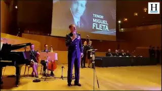 Homenaje al tenor Fleta en la celebración del Día de la Policía Nacional en Zaragoza