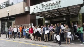 Concentración de protesta del personal de la Inspección de Trabajo en Zaragoza el pasado 7 de junio para pedir más recursos.