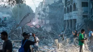 Edificios en ruinas en Gaza tras la contraofensiva israelí