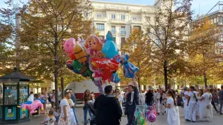 Los globos, un clásico de las Fiestas del Pilar