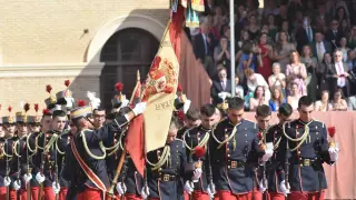 Bandera de España histórica realizada a encargo de la reina María Cristina