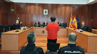 El acusado, Ángel Escudero, durante el juicio celebrado este miércoles en la Audiencia.