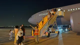 Llegada del segundo avión de Defensa con españoles evacuados de Israel